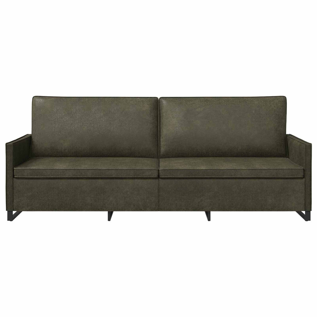 vidaXL Sofa na 3 osoby Zielony wojskowy 220 x 81 x 82 cm