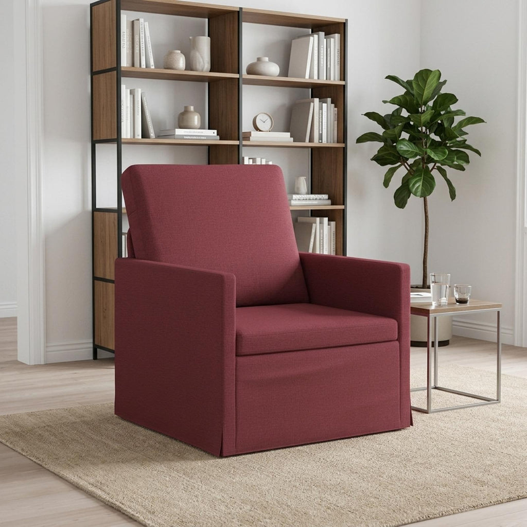 vidaXL Fotel Czerwone wino 70 x 81 x 82 cm tkanina