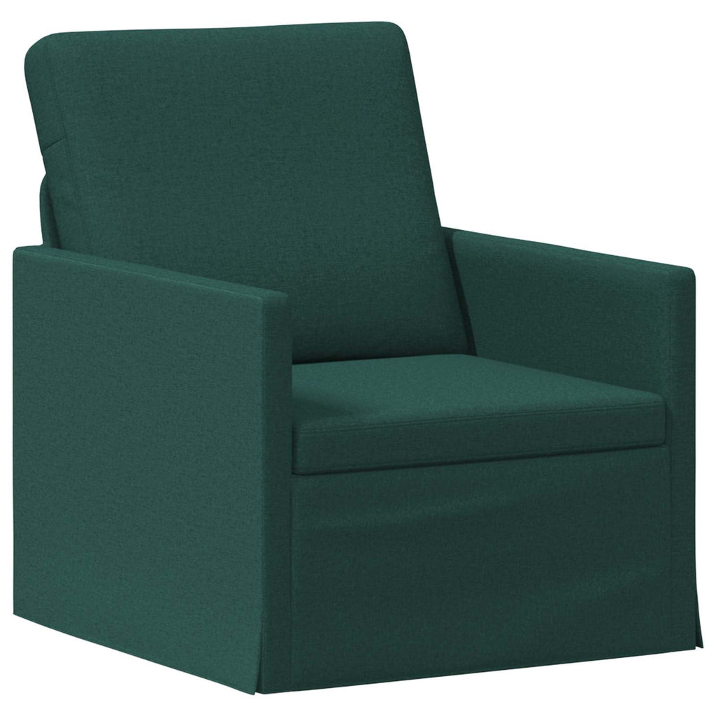 vidaXL Fotel Ciemnozielony 70 x 81 x 82 cm tkanina