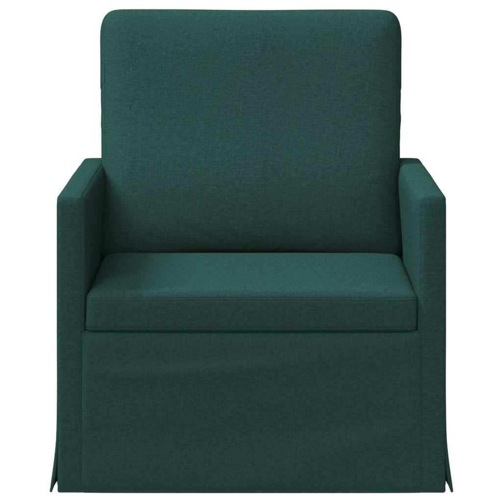 vidaXL Fotel Ciemnozielony 70 x 81 x 82 cm tkanina