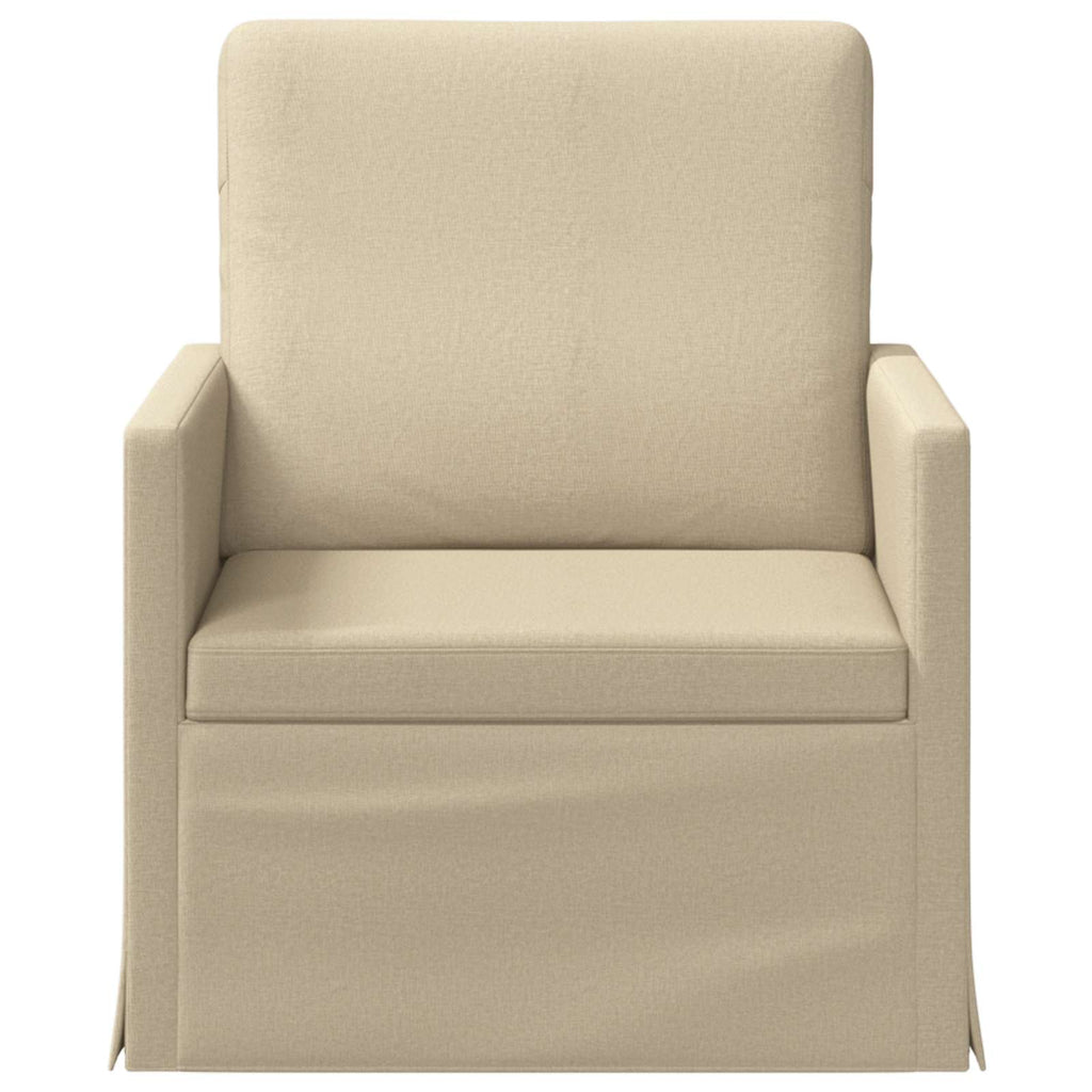 vidaXL Fotel kremowy 70 x 81 x 82 cm tkanina