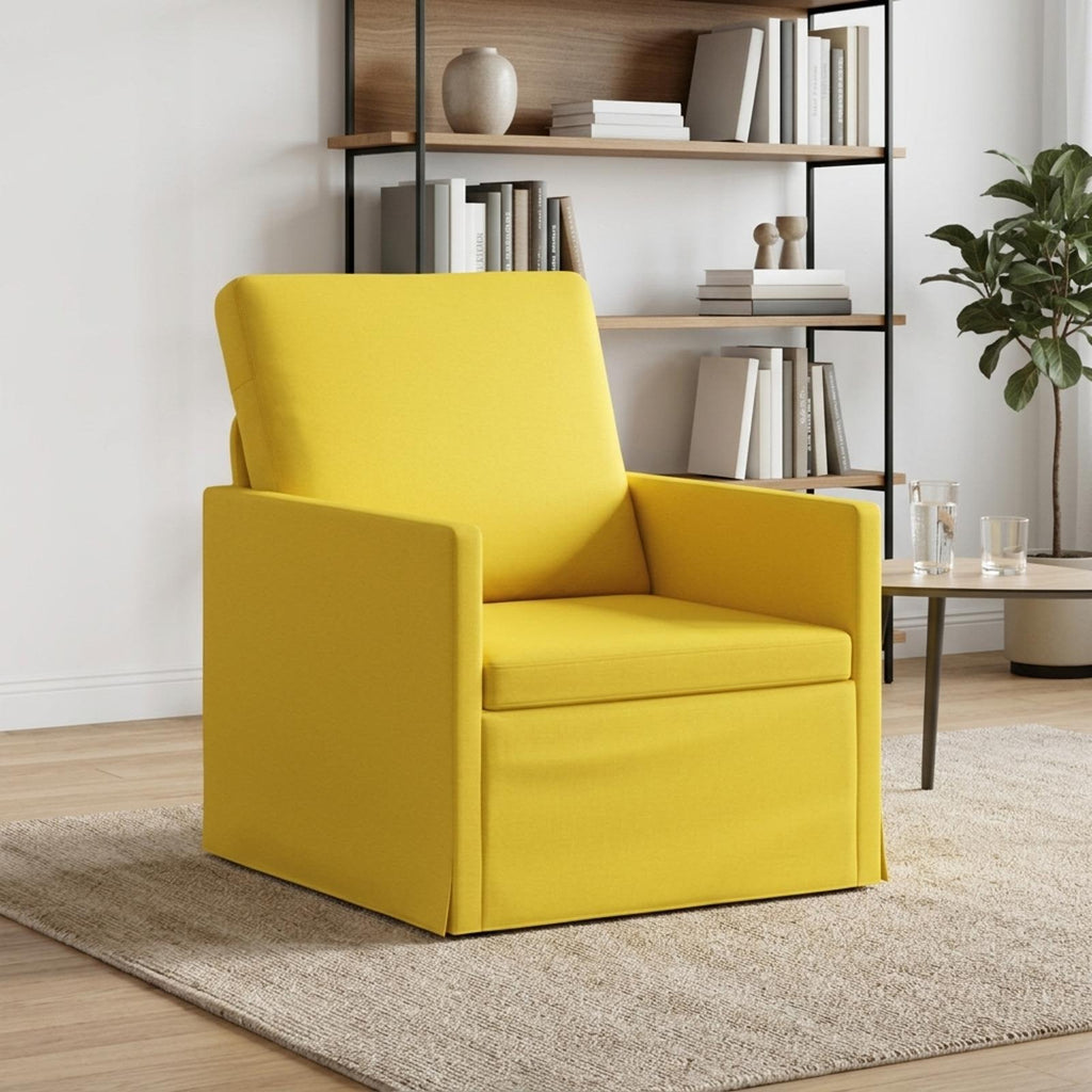vidaXL Fotel Jasnożółty 70 x 81 x 82 cm tkanina