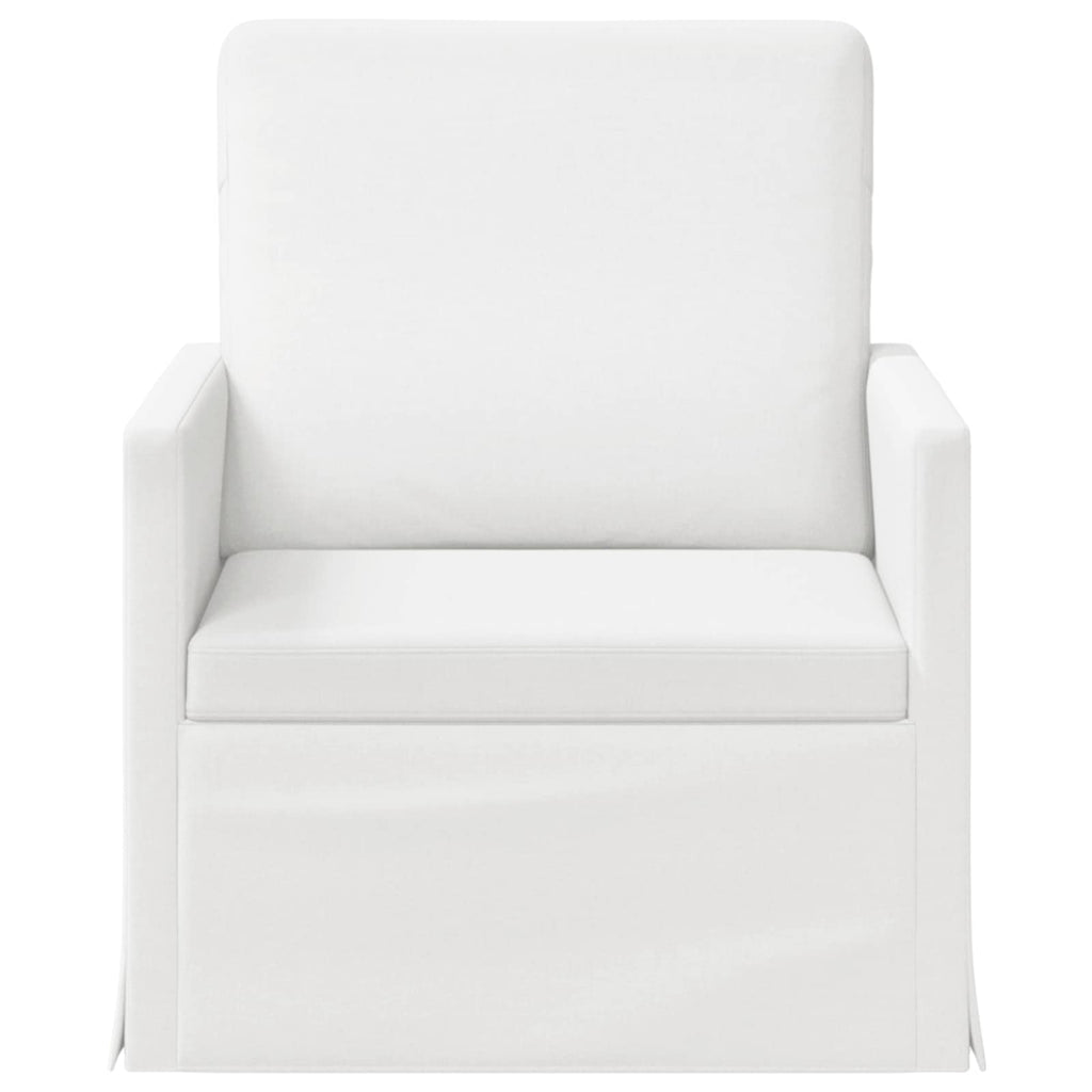 vidaXL Fotel Biały 70 x 81 x 82 cm tkanina