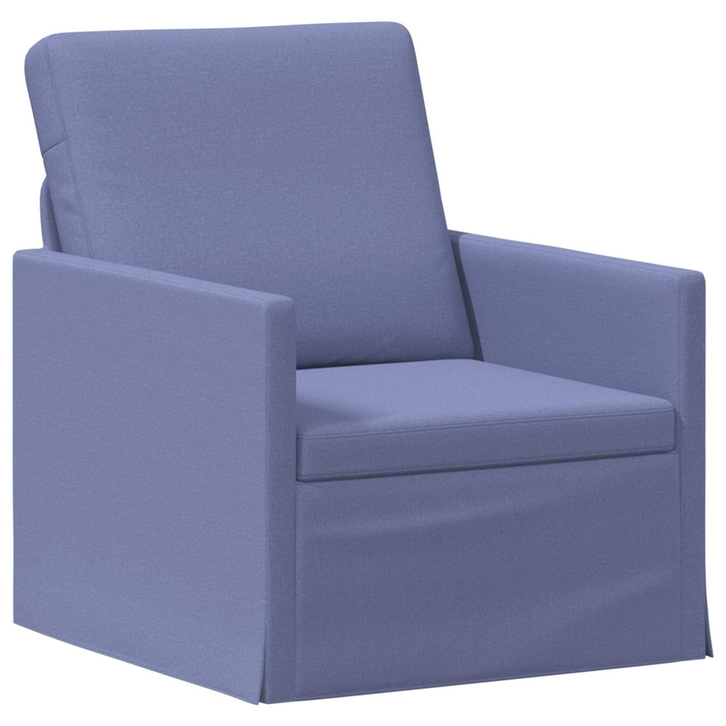 vidaXL Fotel Niebieski dżins 70 x 81 x 82 cm tkanina