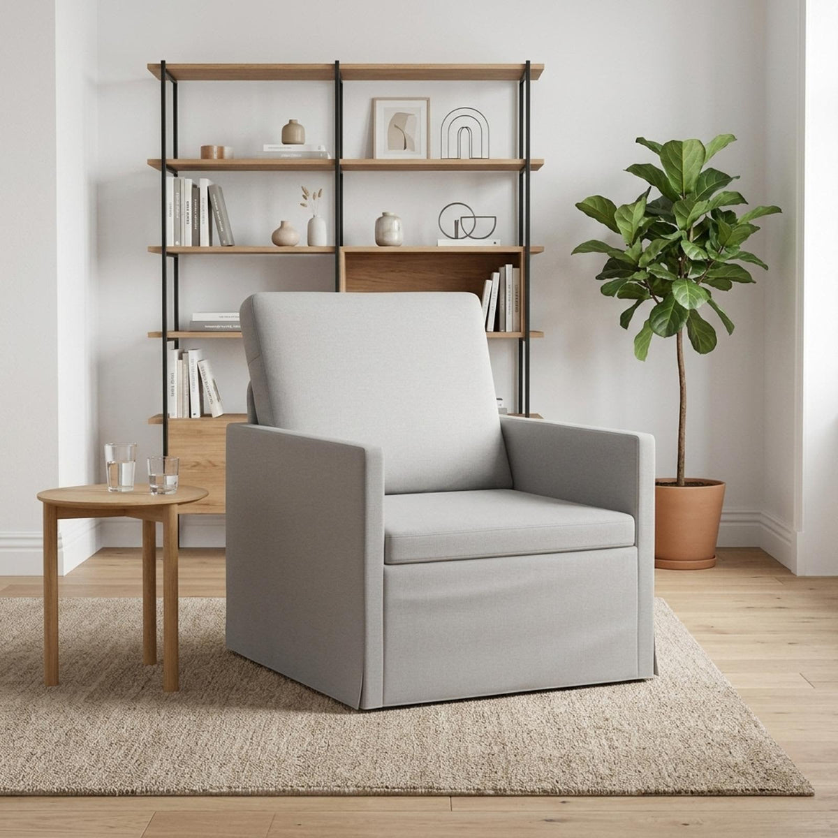vidaXL Fotel Szary chmur 70 x 81 x 82 cm tkanina