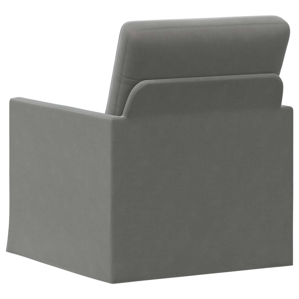 vidaXL Fotel ciemnoszary 70 x 81 x 82 cm Welur