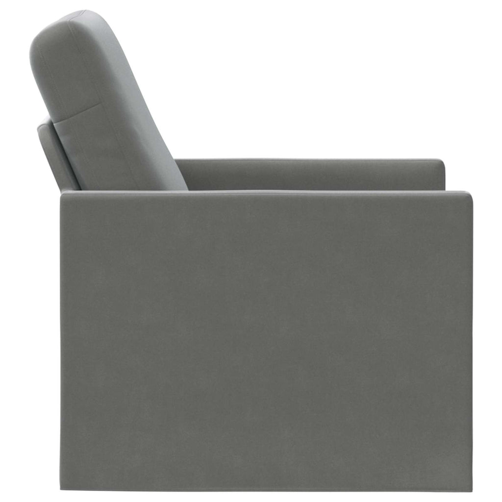 vidaXL Fotel ciemnoszary 70 x 81 x 82 cm Welur