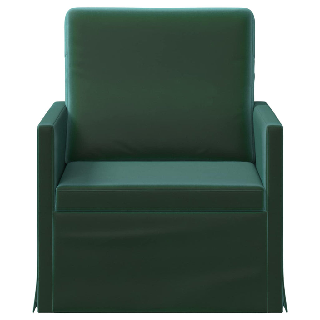 vidaXL Fotel Ciemnozielony 70 x 81 x 82 cm Welur