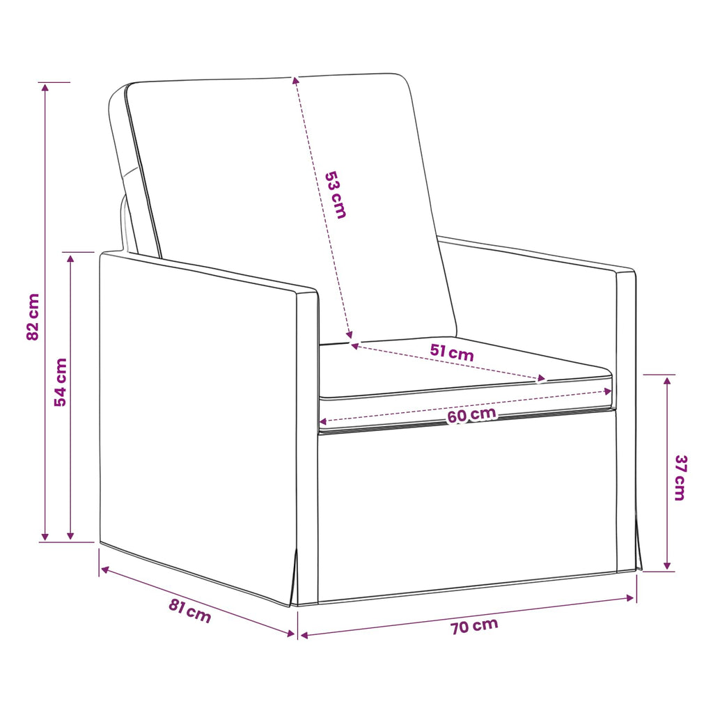 vidaXL Fotel Ciemnozielony 70 x 81 x 82 cm Welur