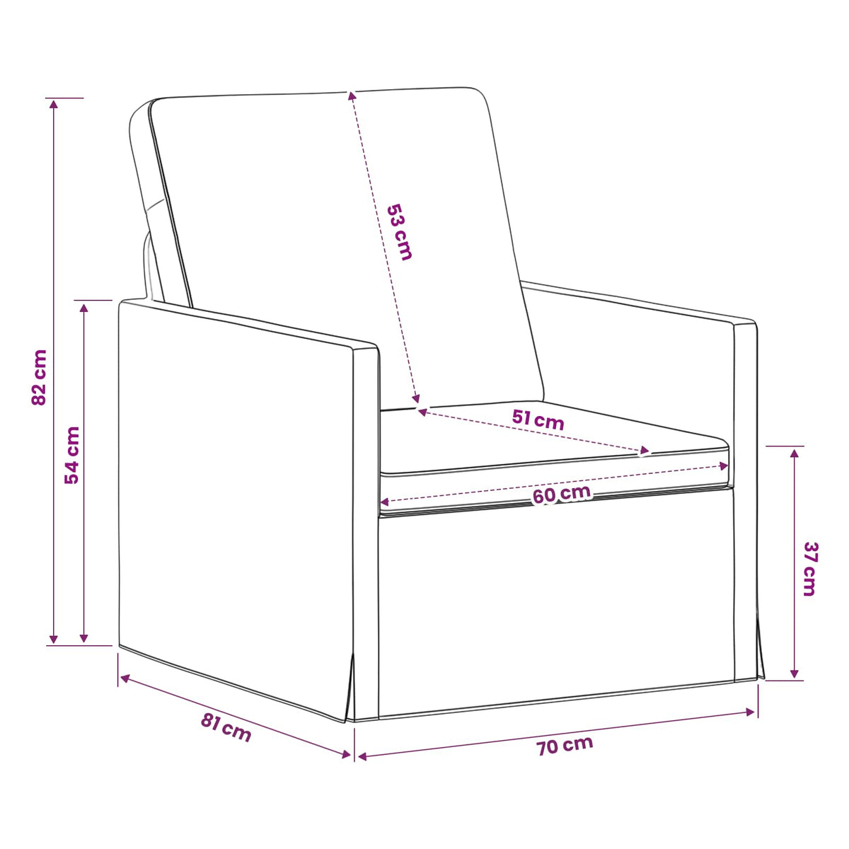 vidaXL Fotel Ciemnozielony 70 x 81 x 82 cm Welur