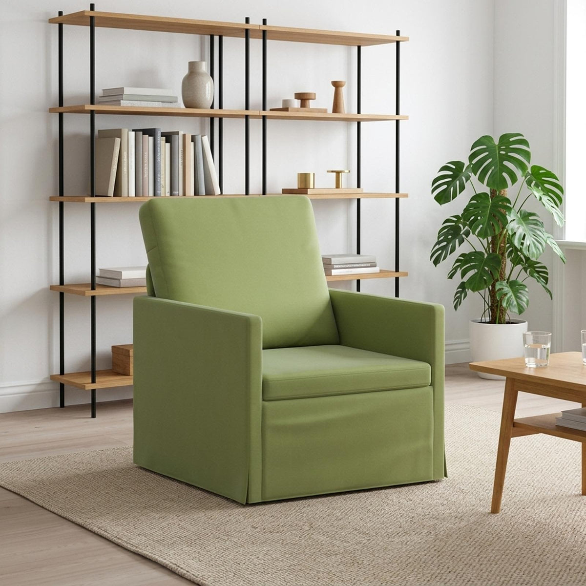 vidaXL Fotel Jasnozielony 70 x 81 x 82 cm Welur