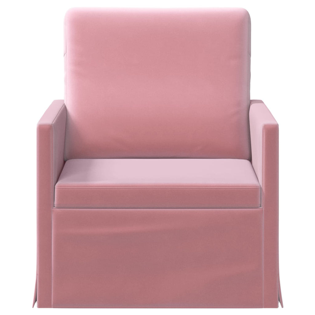 vidaXL Fotel różowy 70 x 81 x 82 cm Welur