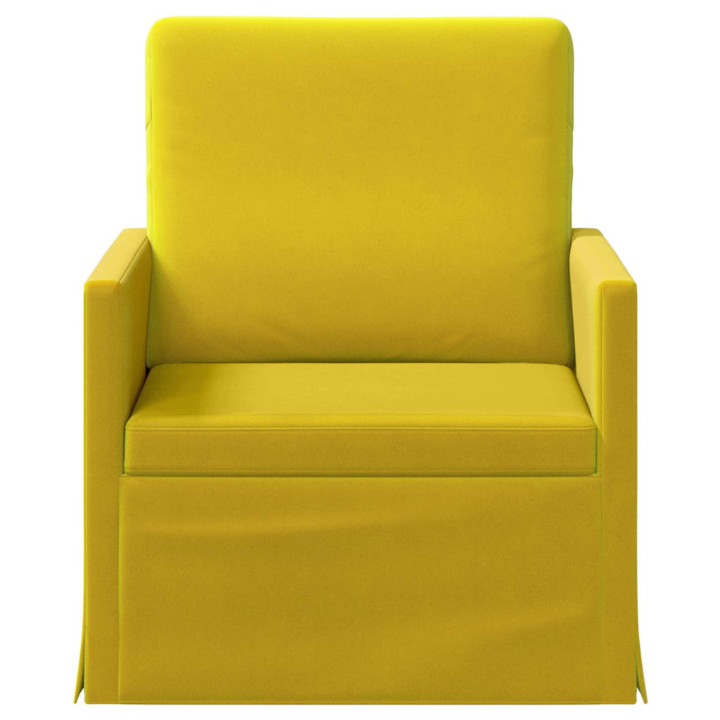 vidaXL Fotel żółty 70 x 81 x 82 cm Welur