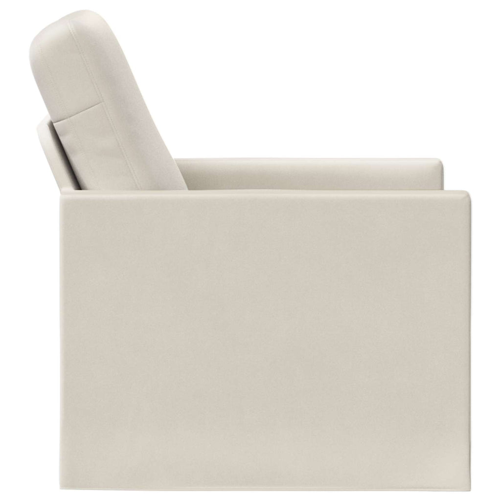vidaXL Fotel kremowy 70 x 81 x 82 cm Welur
