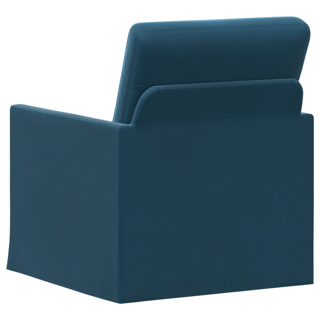 vidaXL Fotel niebieski 70 x 81 x 82 cm Welur