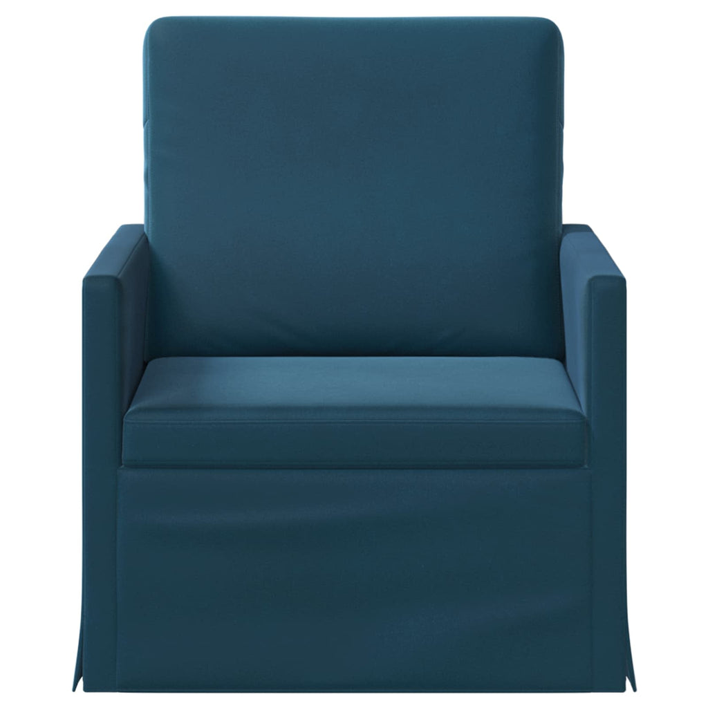 vidaXL Fotel niebieski 70 x 81 x 82 cm Welur