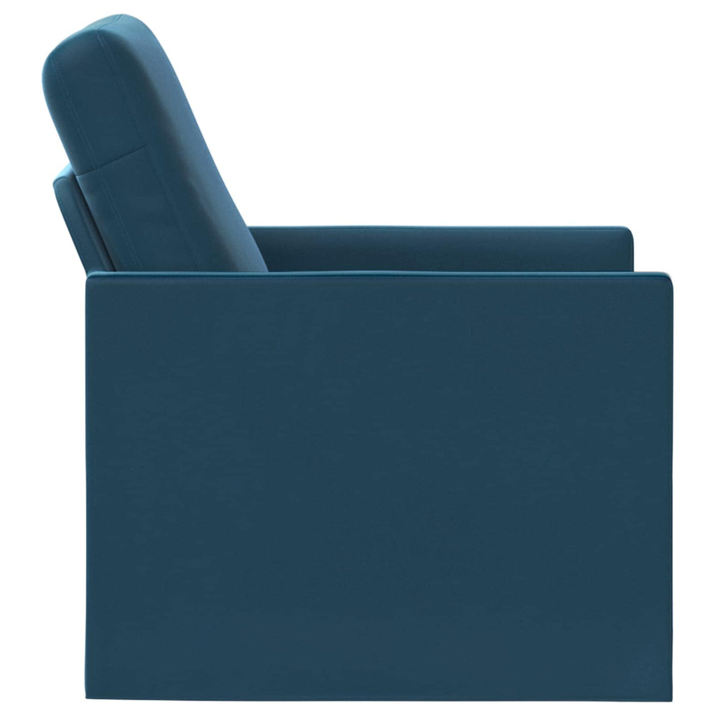 vidaXL Fotel niebieski 70 x 81 x 82 cm Welur