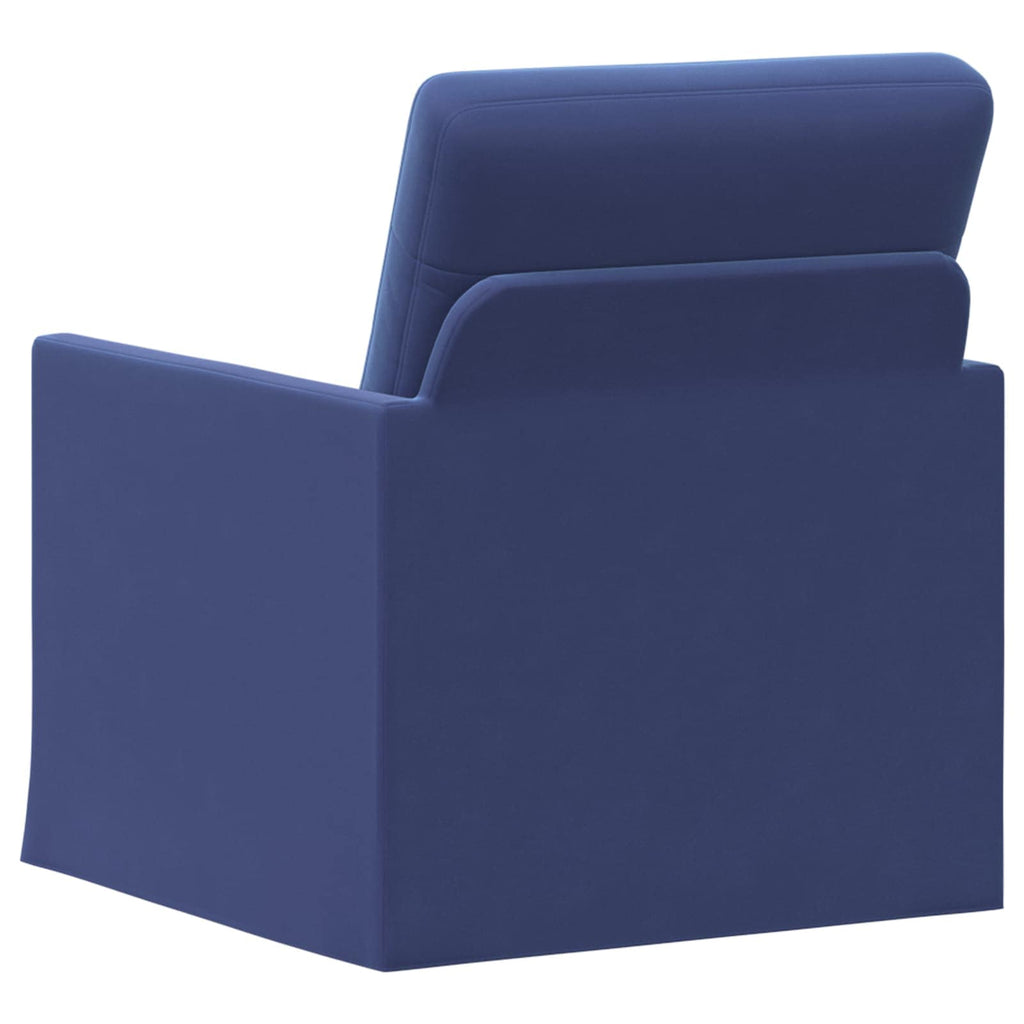 vidaXL Fotel Niebieski policyjny 70 x 81 x 82 cm Welur