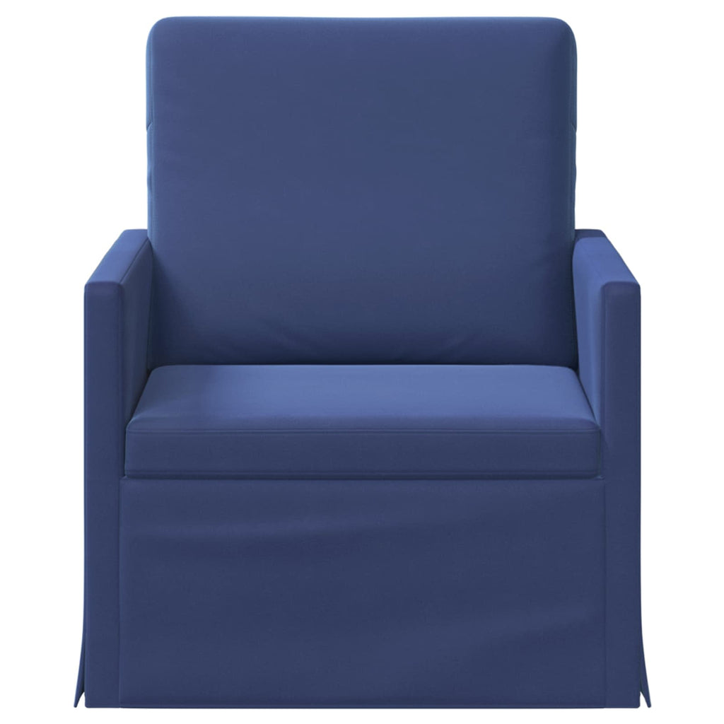 vidaXL Fotel Niebieski policyjny 70 x 81 x 82 cm Welur