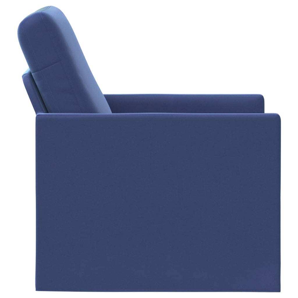 vidaXL Fotel Niebieski policyjny 70 x 81 x 82 cm Welur