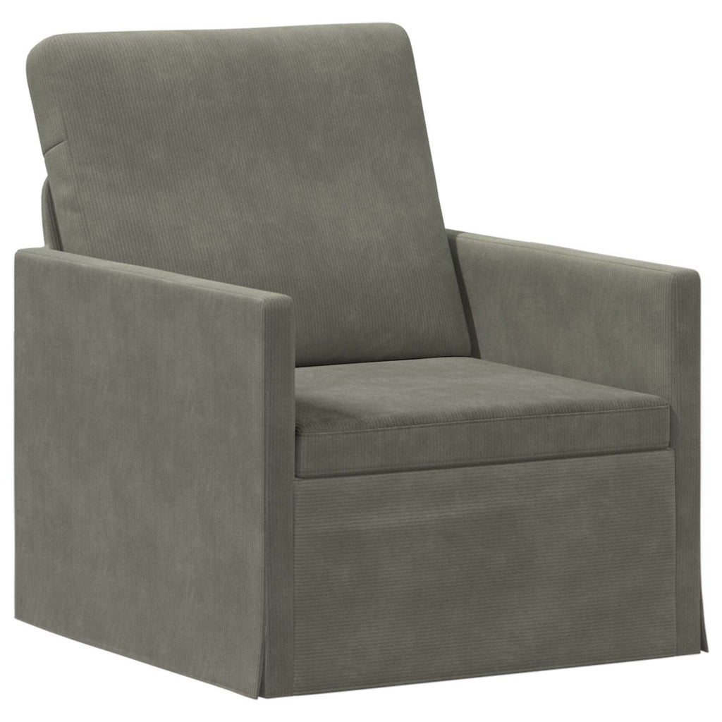 vidaXL Fotel jasnoszary 70 x 81 x 82 cm Tkanina sztruksowa