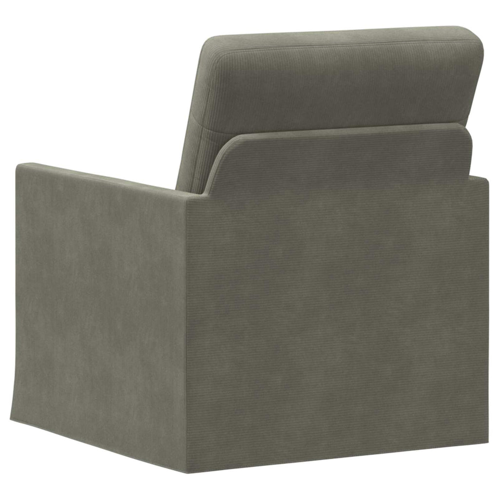 vidaXL Fotel jasnoszary 70 x 81 x 82 cm Tkanina sztruksowa