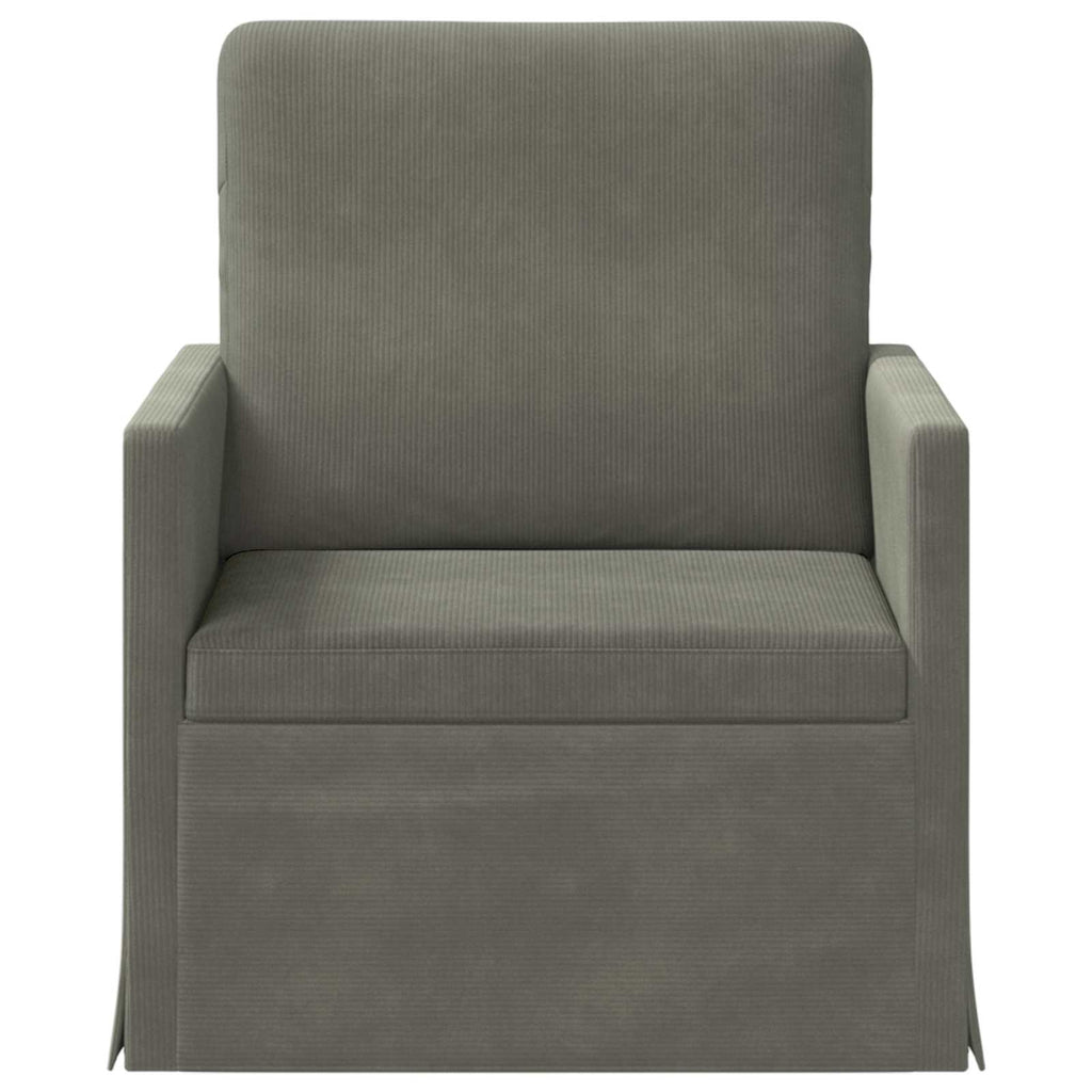vidaXL Fotel jasnoszary 70 x 81 x 82 cm Tkanina sztruksowa