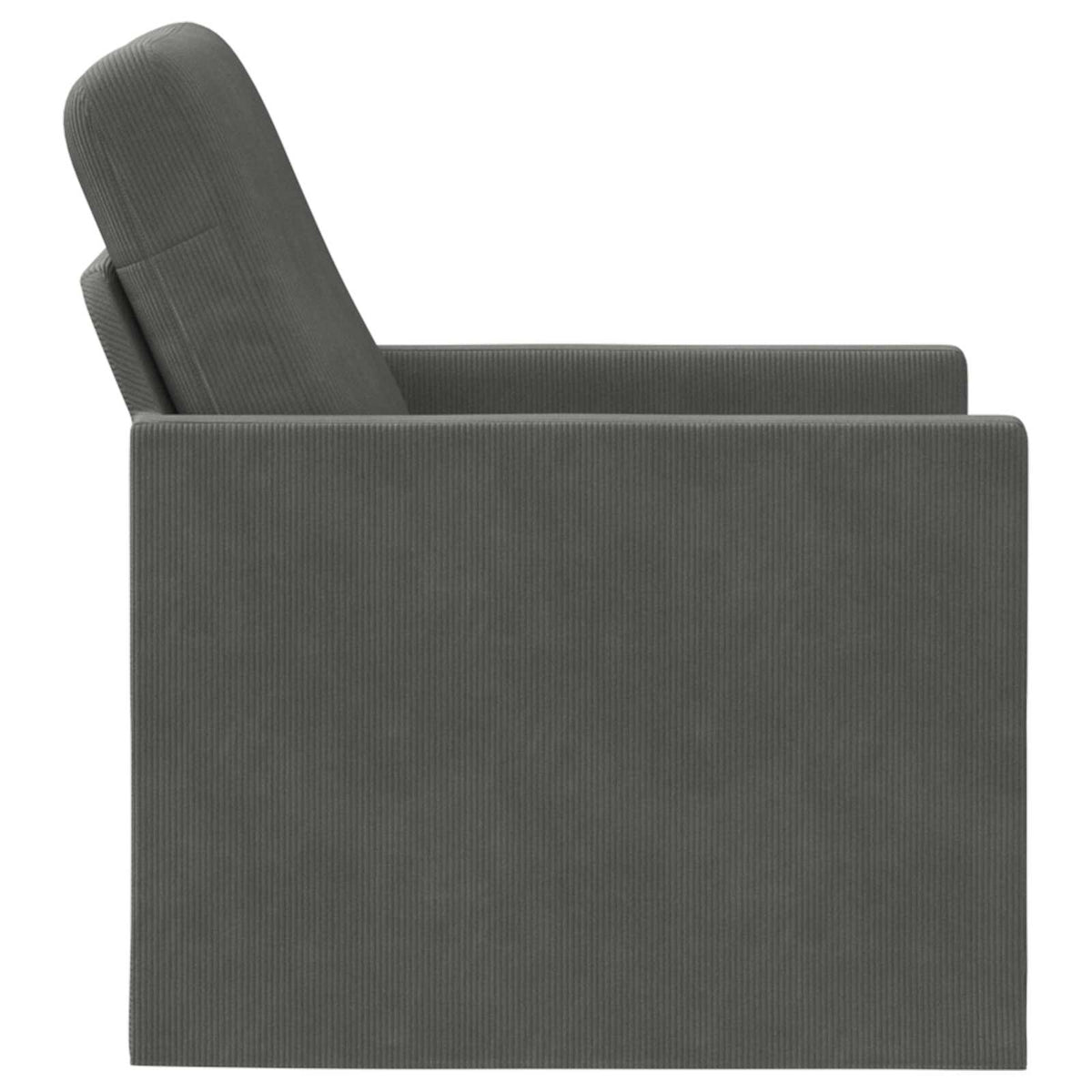 vidaXL Fotel ciemnoszary 70 x 81 x 82 cm Tkanina sztruksowa