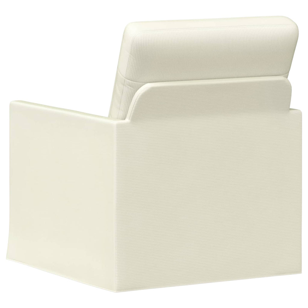 vidaXL Fotel kremowy 70 x 81 x 82 cm Tkanina sztruksowa