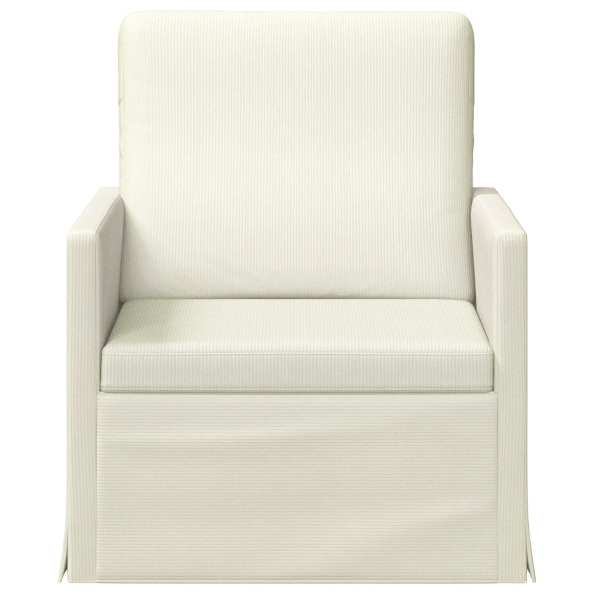 vidaXL Fotel kremowy 70 x 81 x 82 cm Tkanina sztruksowa