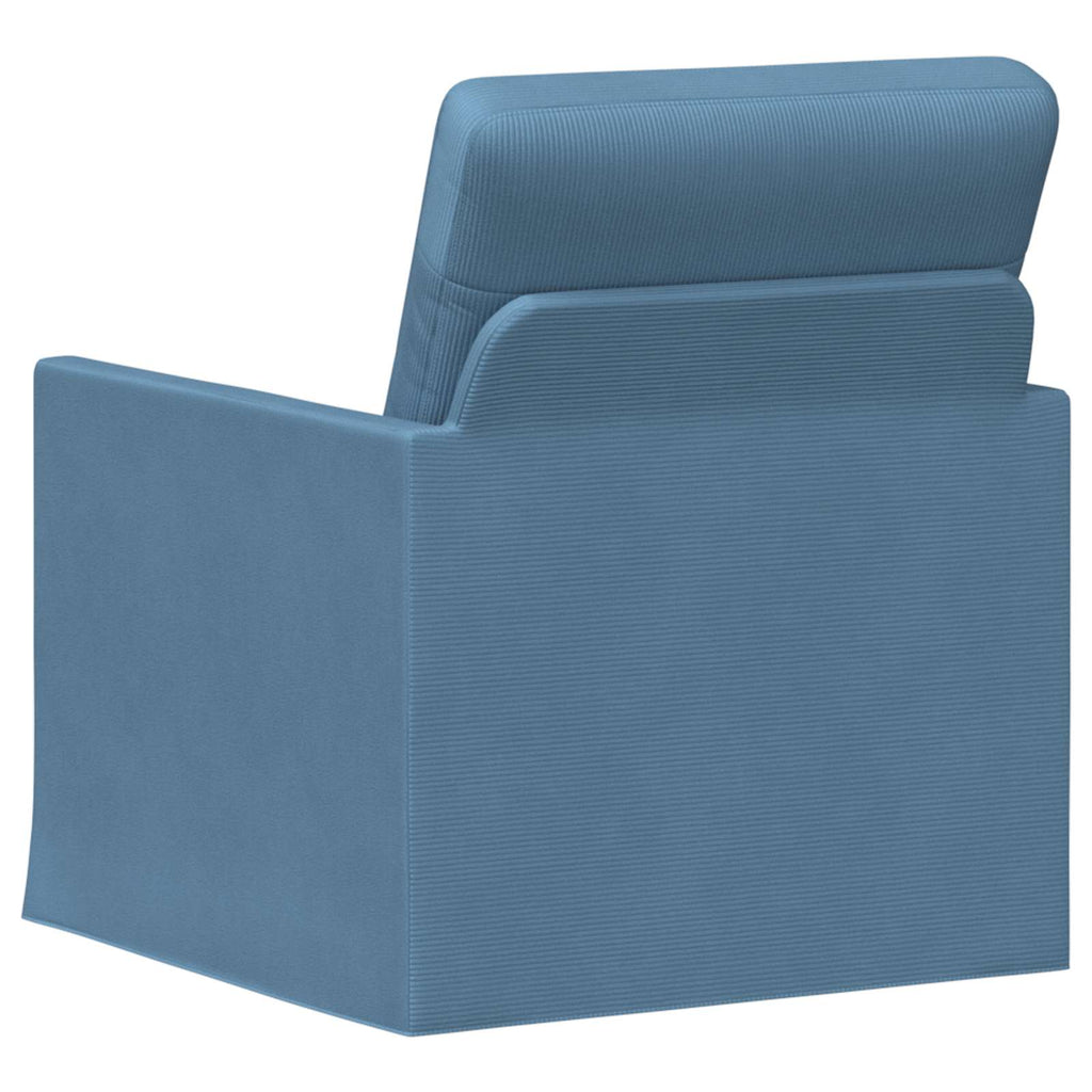 vidaXL Fotel niebieski 70 x 81 x 82 cm Tkanina sztruksowa