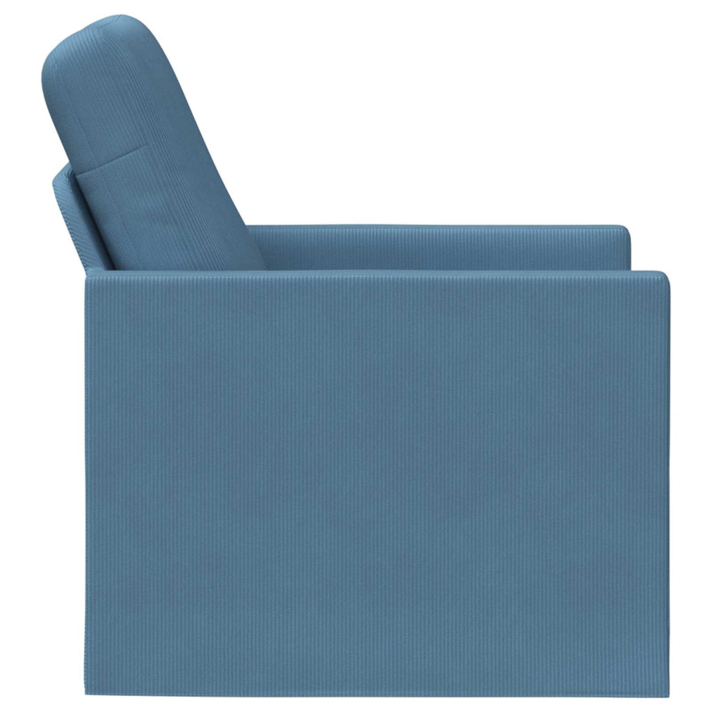 vidaXL Fotel niebieski 70 x 81 x 82 cm Tkanina sztruksowa