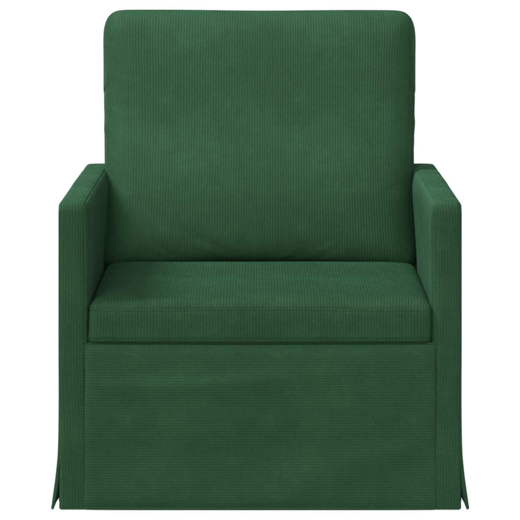 vidaXL Fotel Zielony dżungli 70 x 81 x 82 cm Tkanina sztruksowa