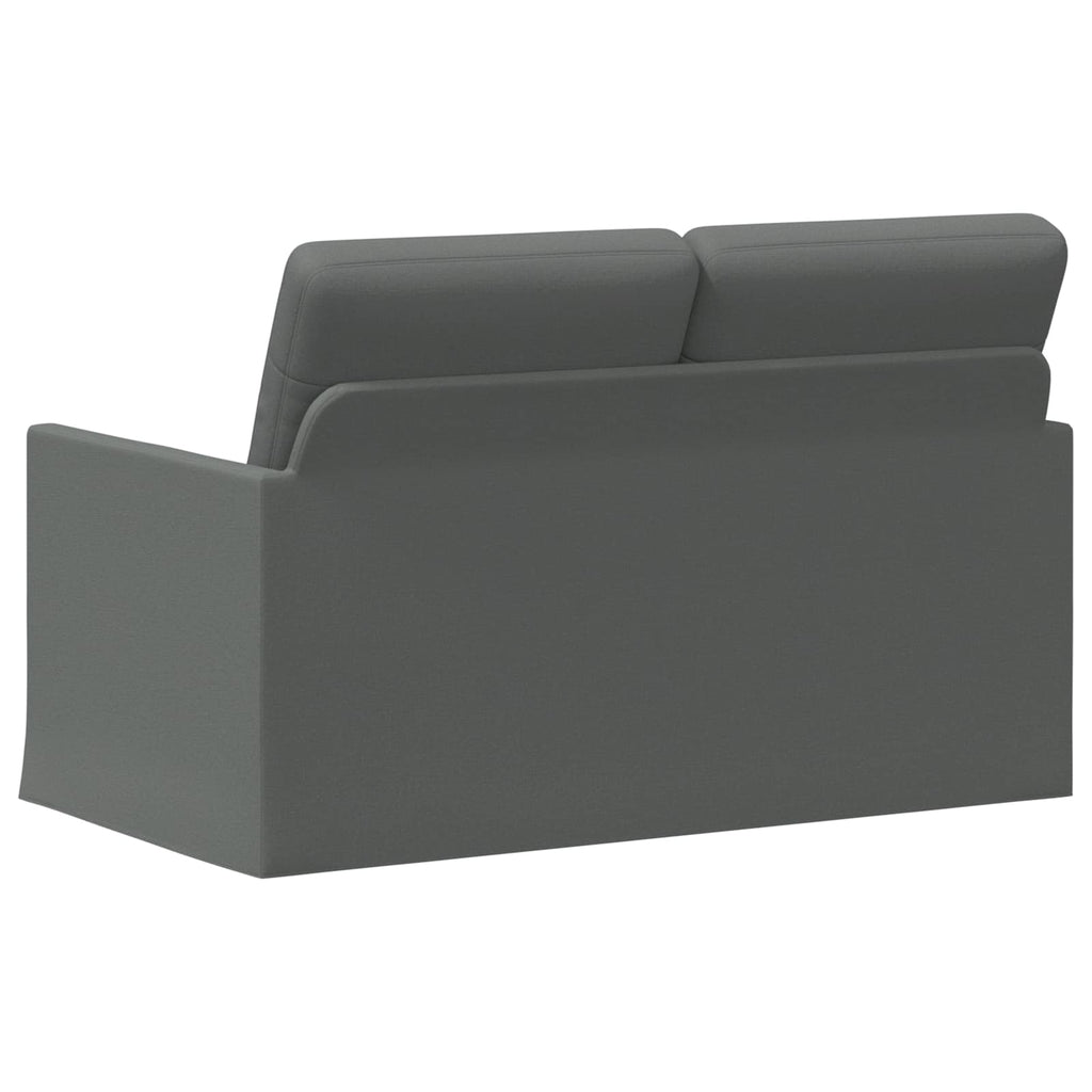 vidaXL Sofa dwuosobowa ciemnoszary 130 x 81 x 82 cm tkanina