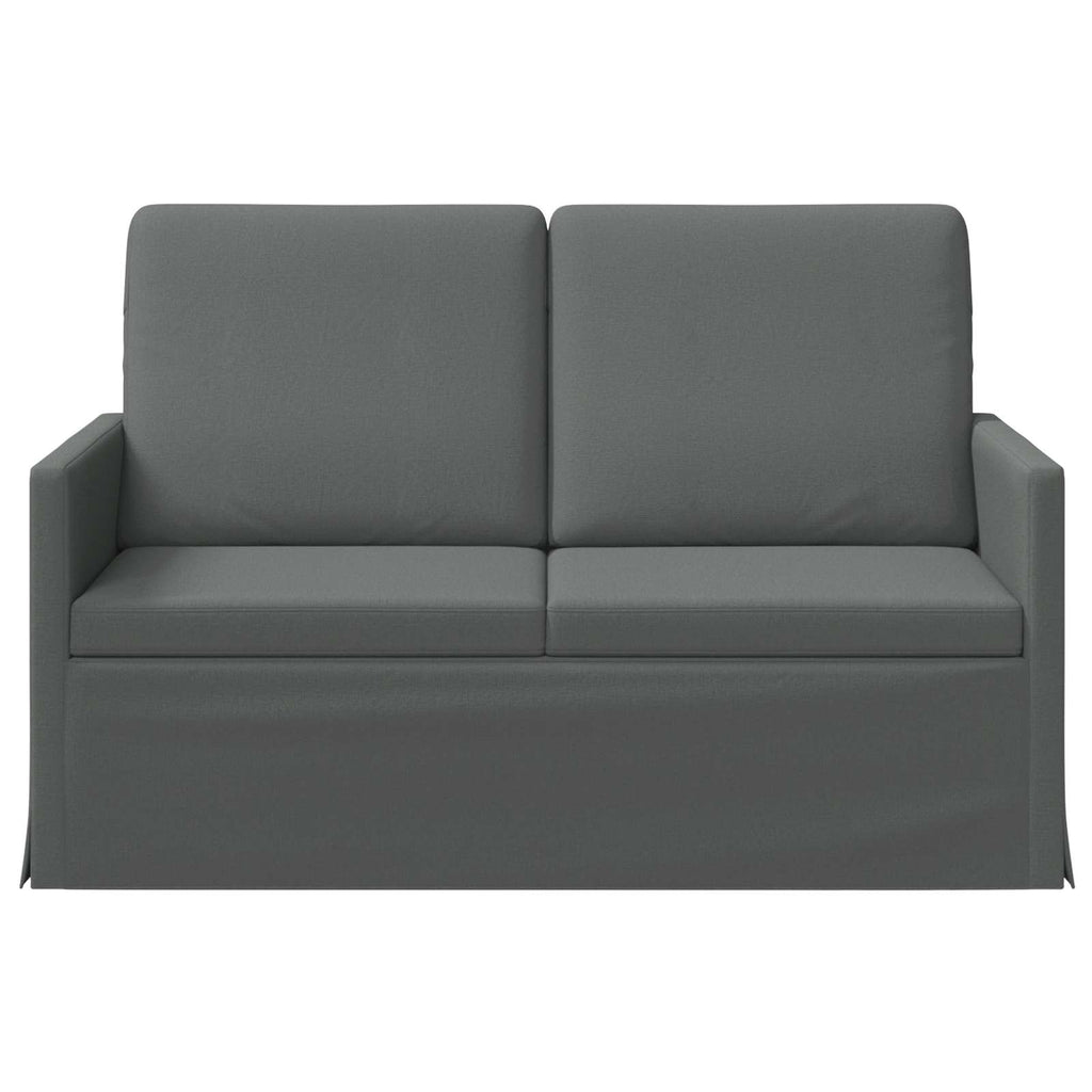 vidaXL Sofa dwuosobowa ciemnoszary 130 x 81 x 82 cm tkanina