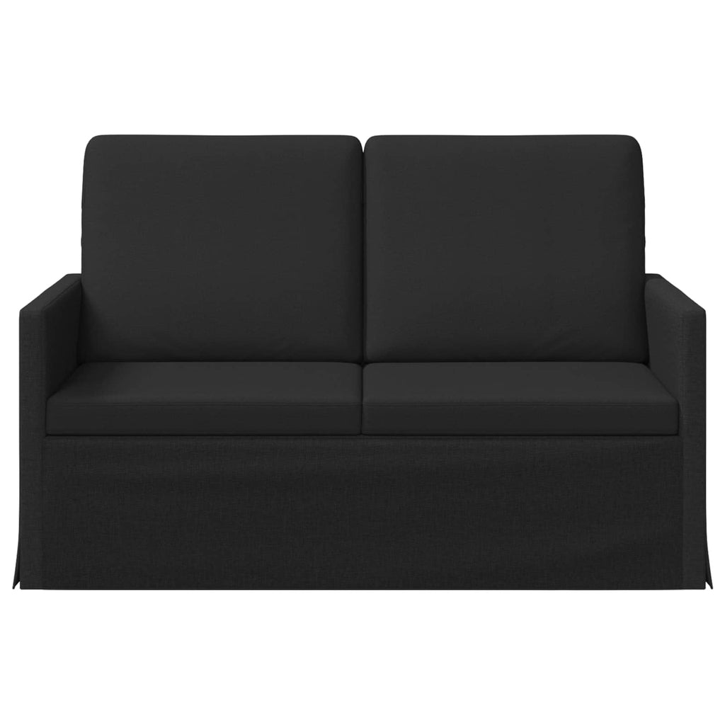 vidaXL Sofa dwuosobowa Czarny 130 x 81 x 82 cm tkanina