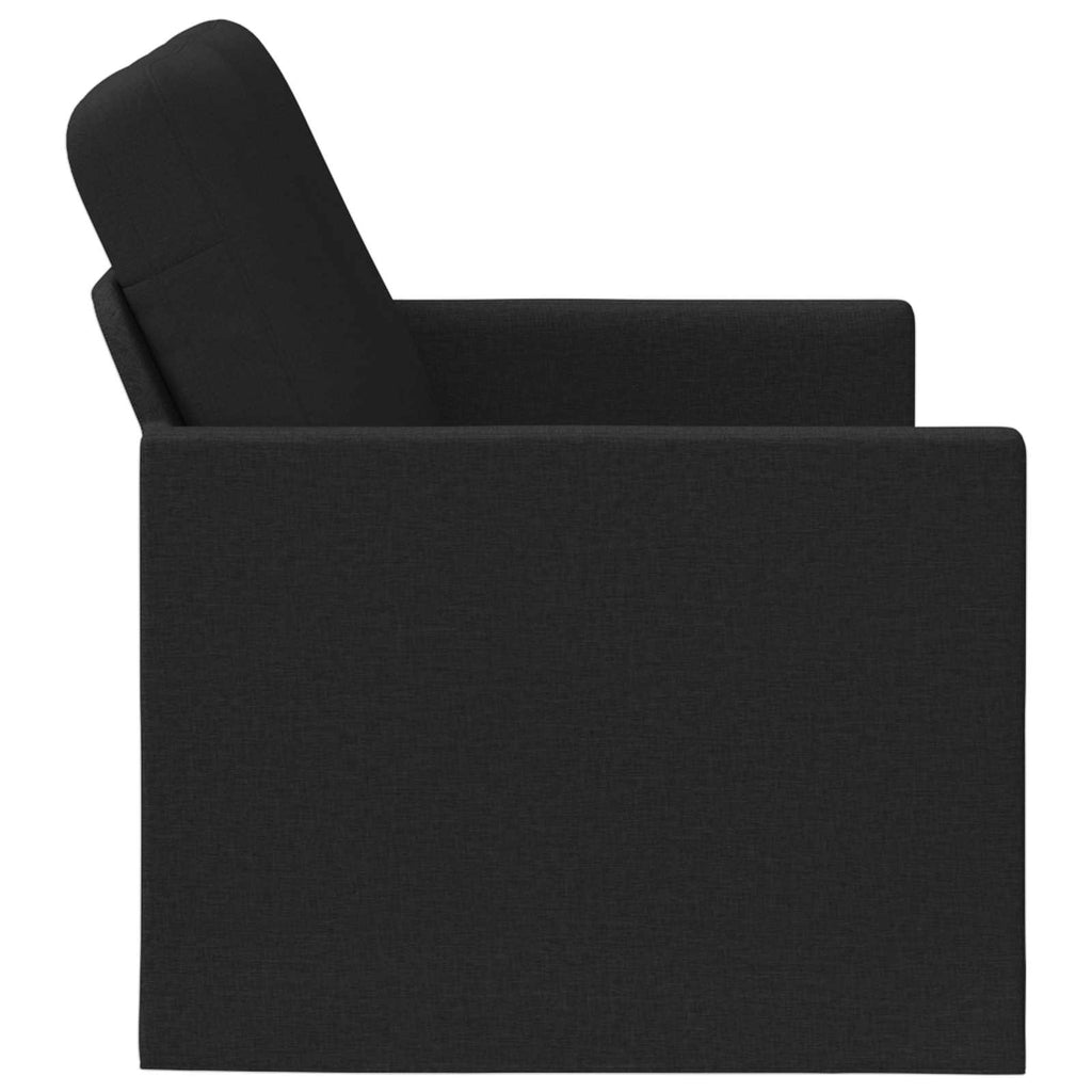 vidaXL Sofa dwuosobowa Czarny 130 x 81 x 82 cm tkanina