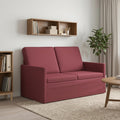 vidaXL Sofa dwuosobowa Czerwone wino 130 x 81 x 82 cm tkanina