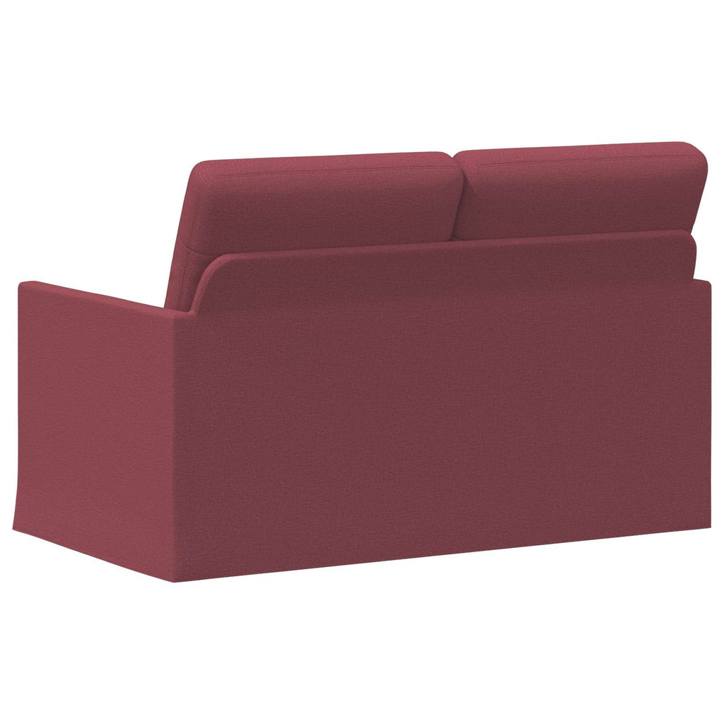 vidaXL Sofa dwuosobowa Czerwone wino 130 x 81 x 82 cm tkanina