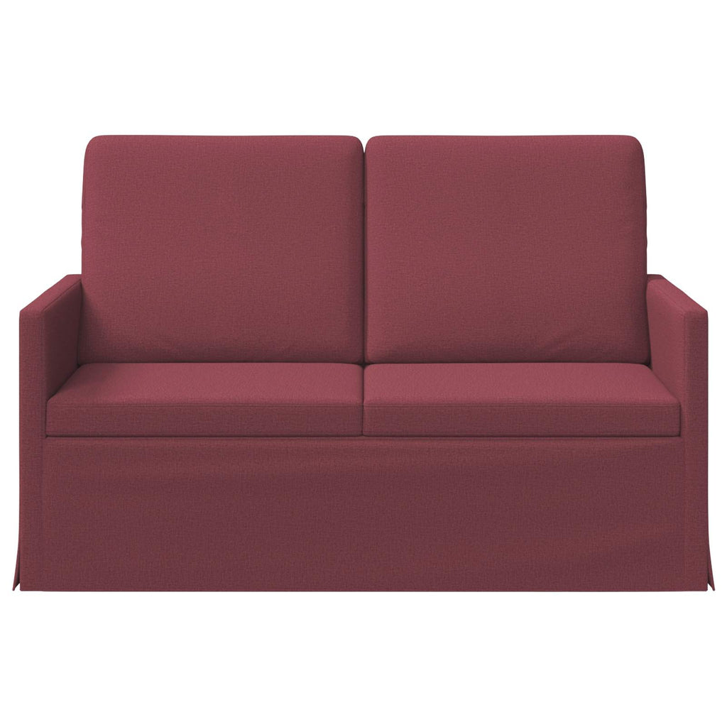 vidaXL Sofa dwuosobowa Czerwone wino 130 x 81 x 82 cm tkanina