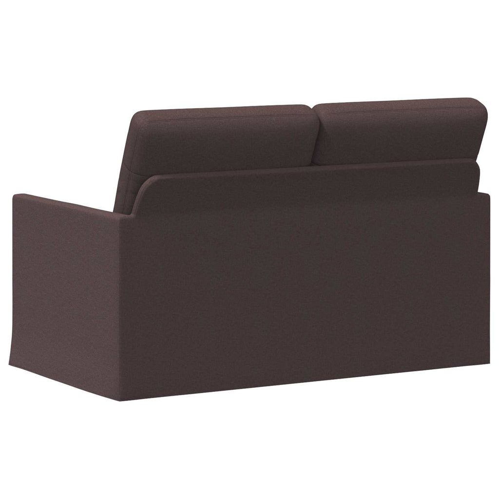 vidaXL Sofa dwuosobowa Ciemny brąz 130 x 81 x 82 cm tkanina