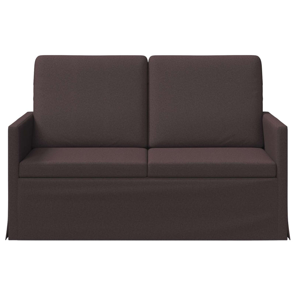 vidaXL Sofa dwuosobowa Ciemny brąz 130 x 81 x 82 cm tkanina