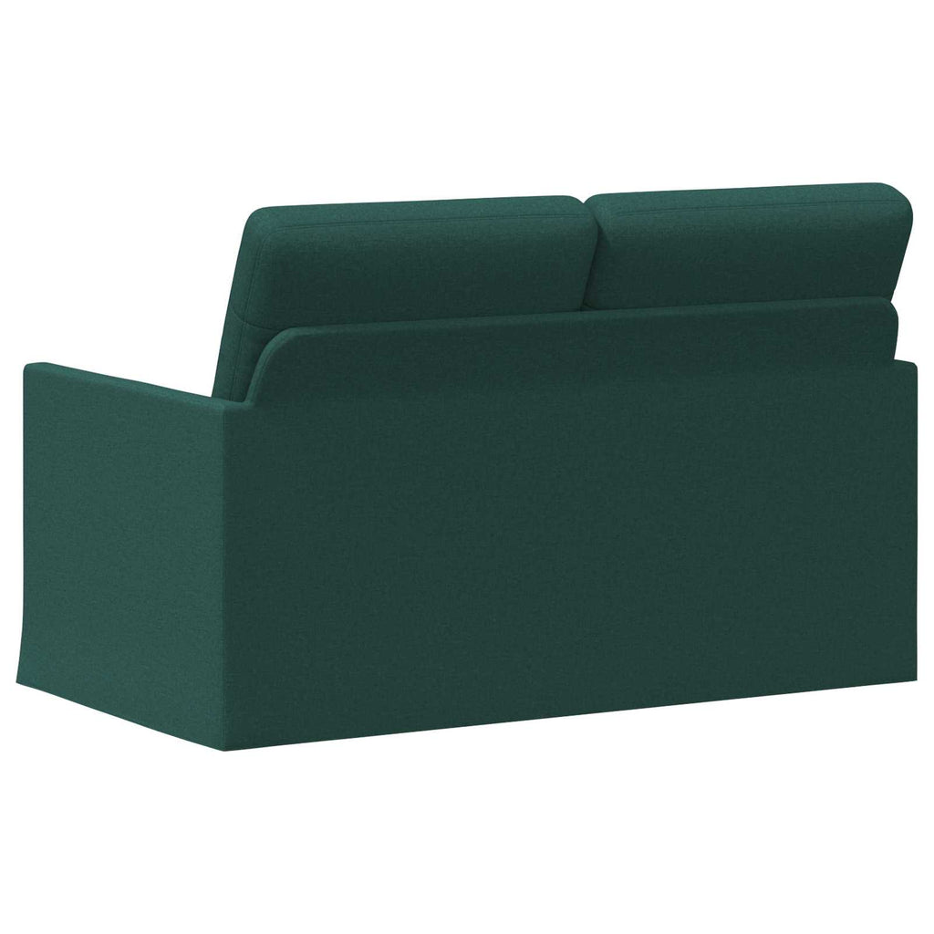vidaXL Sofa dwuosobowa Ciemnozielony 130 x 81 x 82 cm tkanina