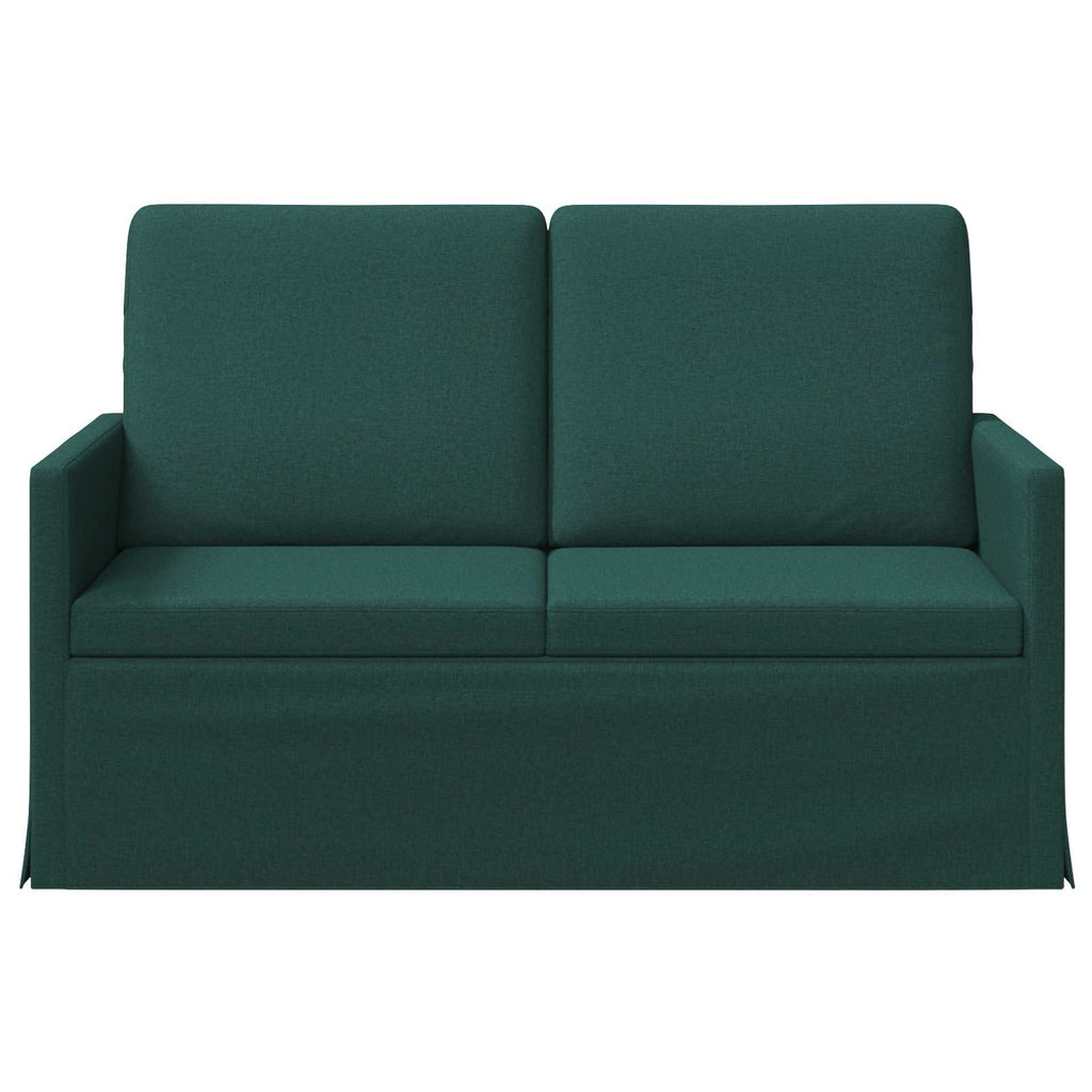 vidaXL Sofa dwuosobowa Ciemnozielony 130 x 81 x 82 cm tkanina