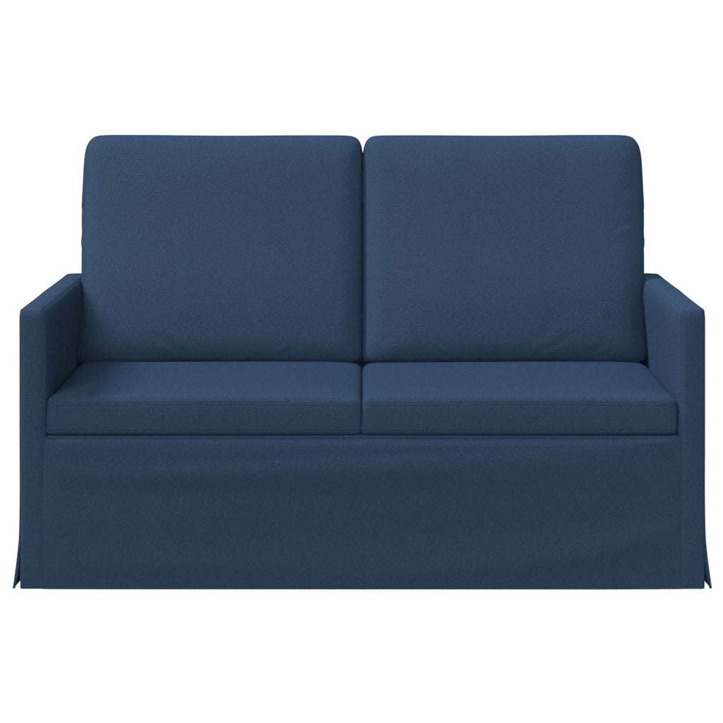 vidaXL Sofa dwuosobowa niebieski 130 x 81 x 82 cm tkanina