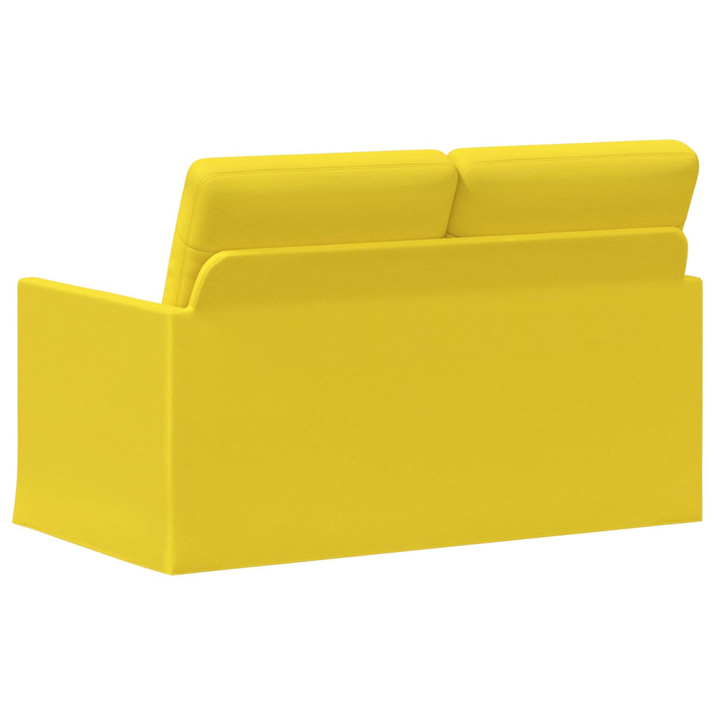 vidaXL Sofa dwuosobowa Jasnożółty 130 x 81 x 82 cm tkanina