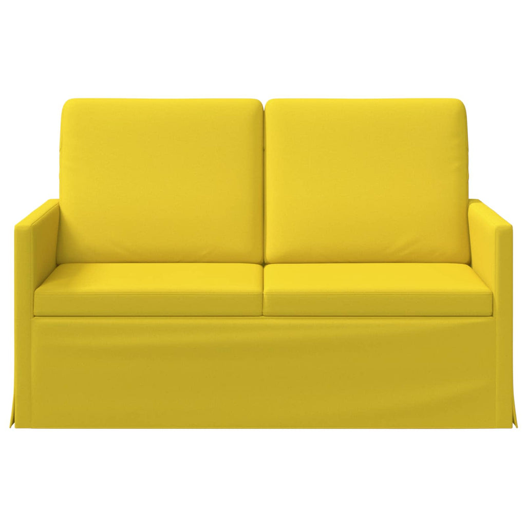 vidaXL Sofa dwuosobowa Jasnożółty 130 x 81 x 82 cm tkanina