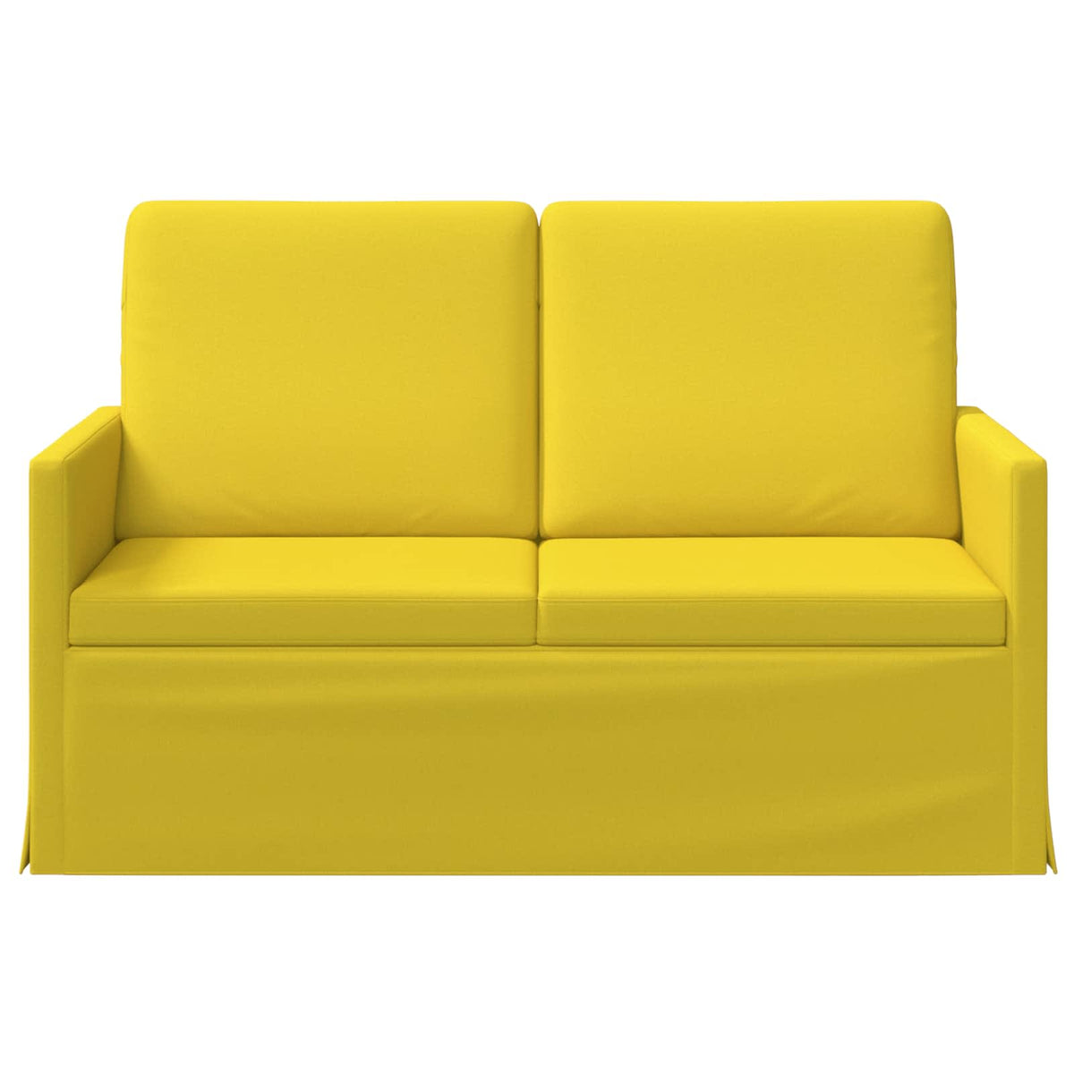 vidaXL Sofa dwuosobowa Jasnożółty 130 x 81 x 82 cm tkanina