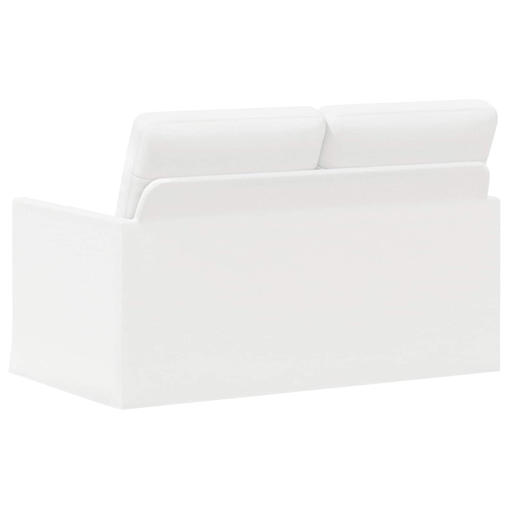 vidaXL Sofa dwuosobowa Biały 130 x 81 x 82 cm tkanina