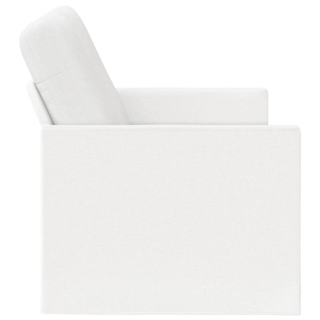 vidaXL Sofa dwuosobowa Biały 130 x 81 x 82 cm tkanina